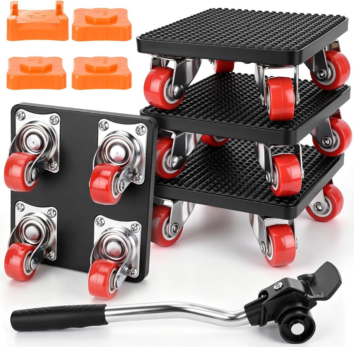 Furniture Transport Professional Set, Heavy Load Furniture Lift with 4 Transport Rollers, 1 Lifting Frame, 4 Height - ShopVlot