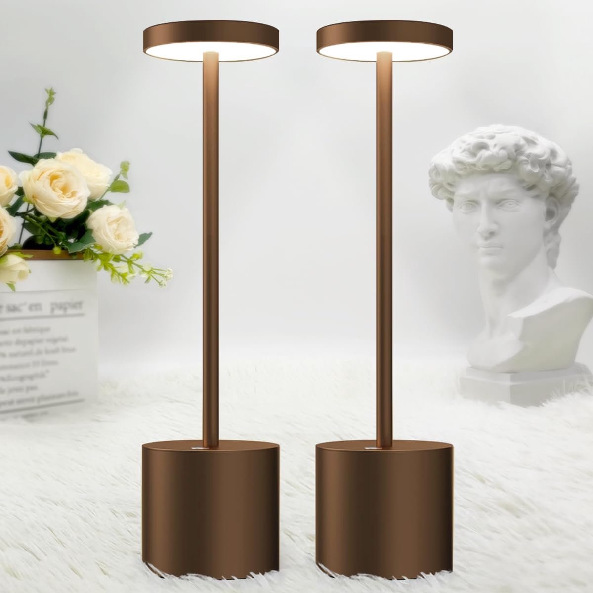 Hapfish Rechargeable LED Desk Lamp 5000mAh, Portable Wireless Table Lamp - ShopVlot