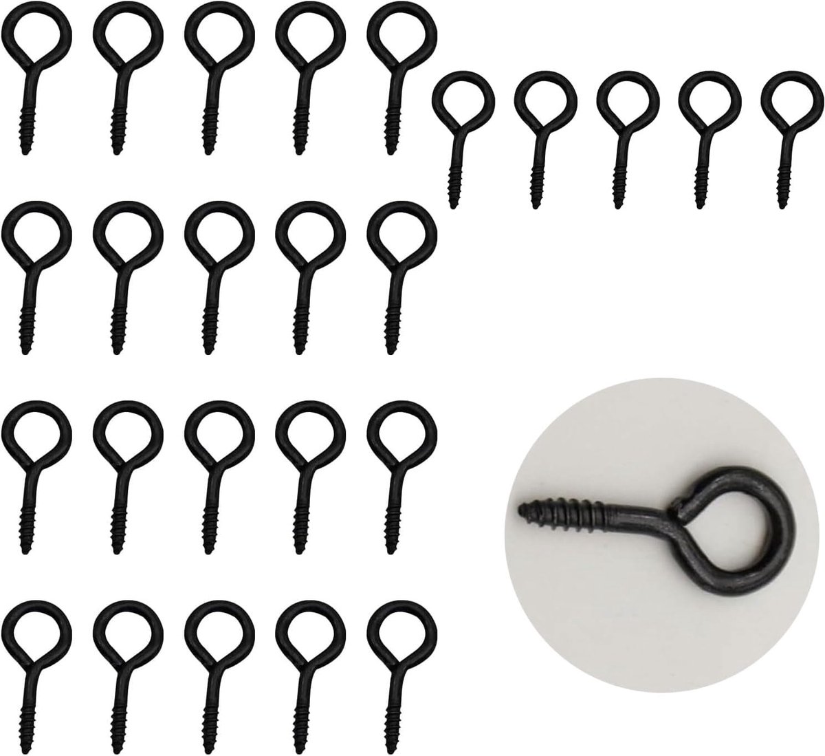 Schroef à eyeillet 30 mm, 25 stuks Schroef à Eyeillet Pitons à Screser en Métal Zingué Schroef à Ring Ooghaken voor - ShopVlot