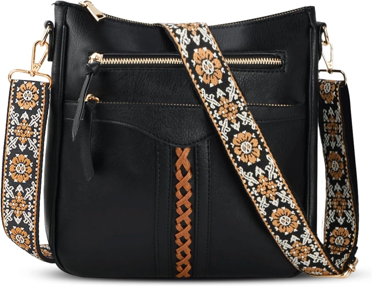 Medium Shoulder Bag Women's Lightweight Vegan Leather Handbag with Many Compartments Crossbody Bag Women's Handbag - ShopVlot