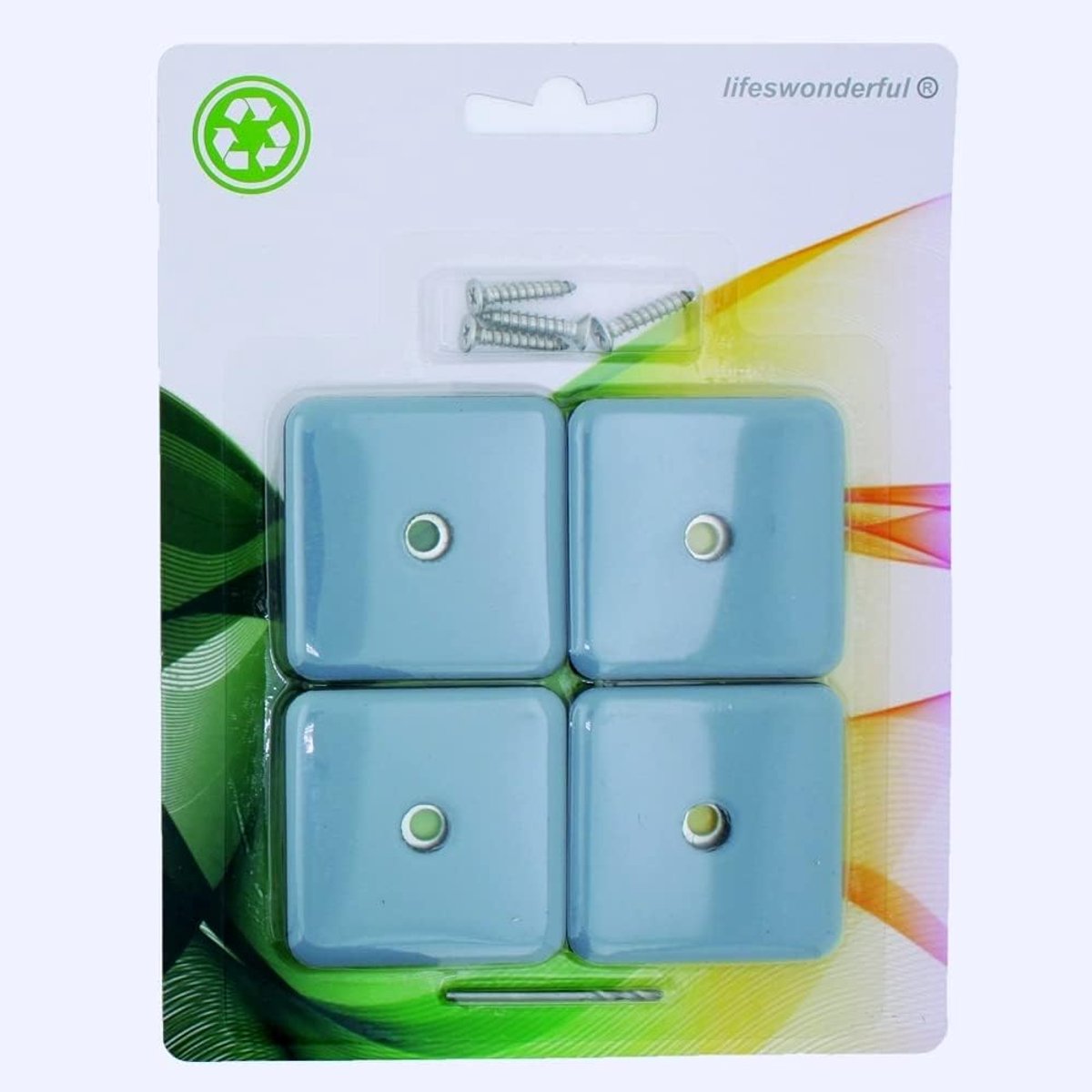 4pcs) 30mm Square Screw PTFE Teflon Furniture Glides of Lifeswonderful - ShopVlot