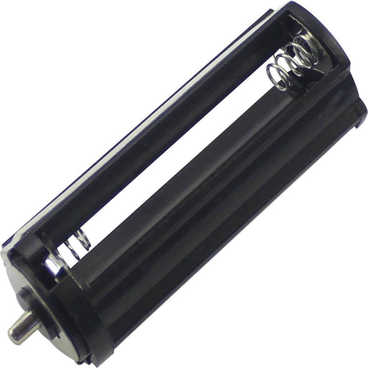 Round battery holder for 3 x 1.5 V AA batteries, Ø 30 mm, cylindrical battery box - ShopVlot