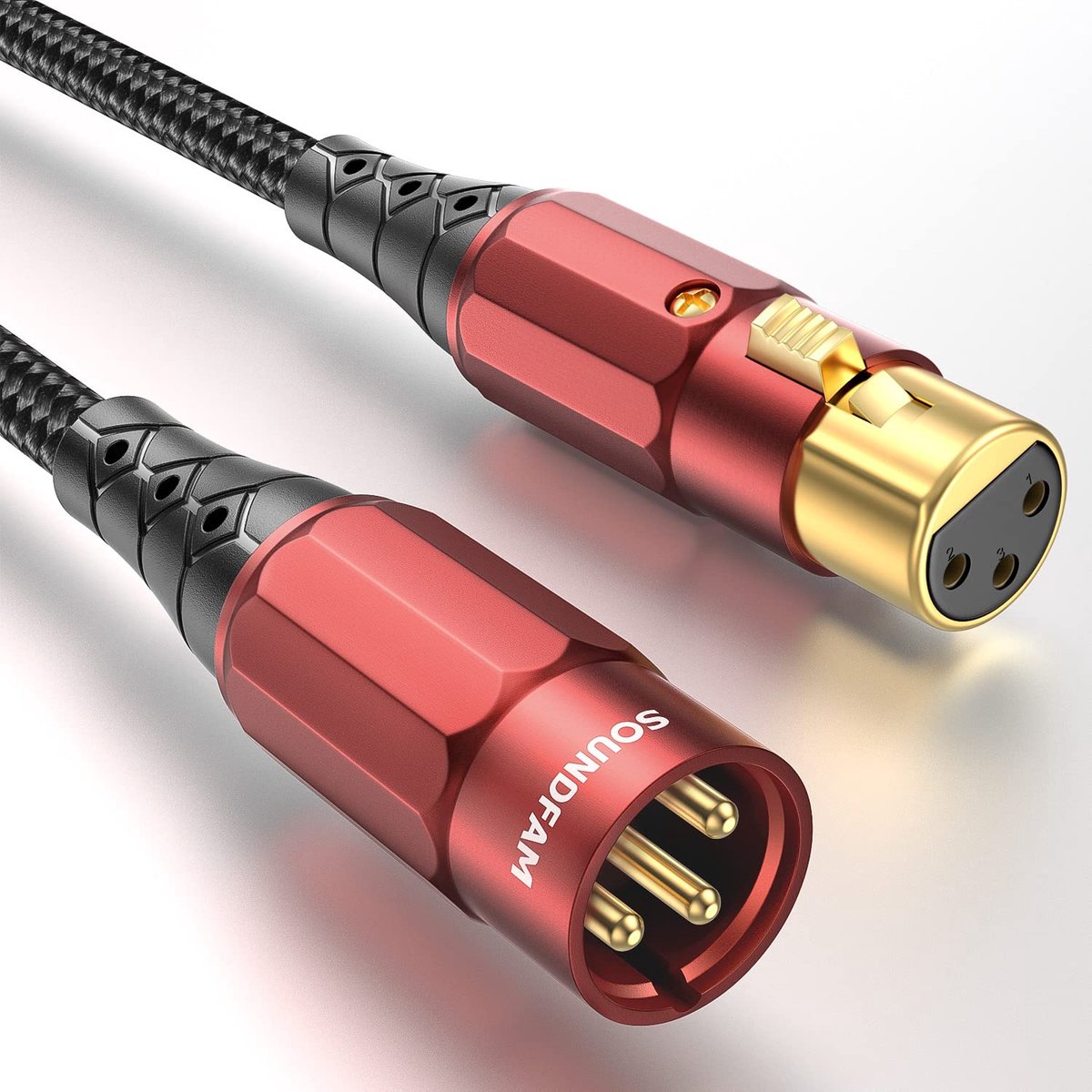 XLR Cable XLR to XLR Microphone Cable Compatible with Microphone Amplifier Mixer Speaker etc (0.5M) - ShopVlot