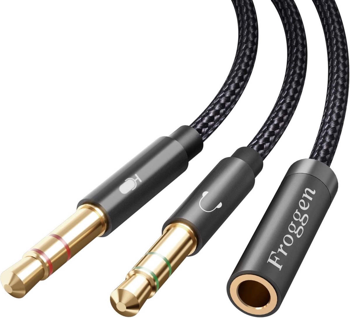 2-in-1 Adapter Cable for Headphone Splitter, Microphone Jack, 3.5mm Jack to Bushing, Adapter Splitter 3.5mm Jack - ShopVlot