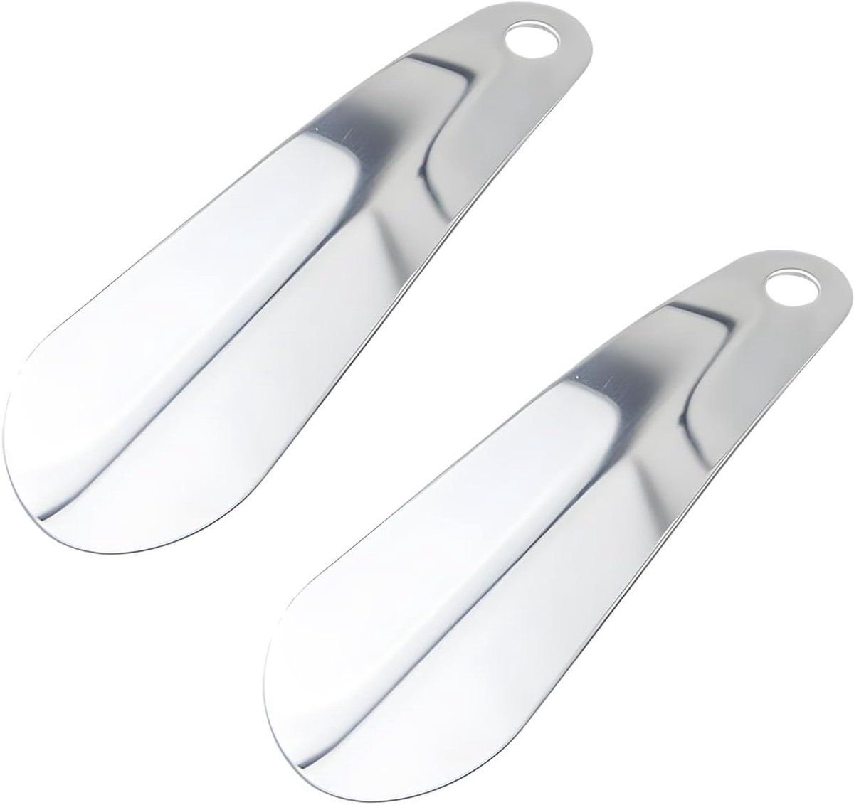 Schoenlepel 16 cm - Roestvrij staal - Gebogen design - Handig ophanggat - ShopVlot