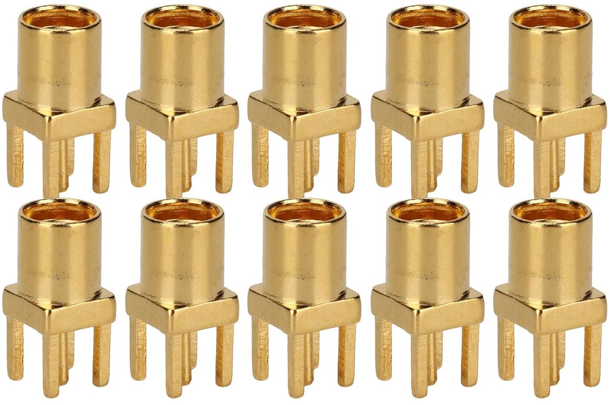 MMCX PCB Connector 4 Pin - 10 Stuks Solder Female - Hoge kwaliteit OFC - Voor kabelreparatie - ShopVlot