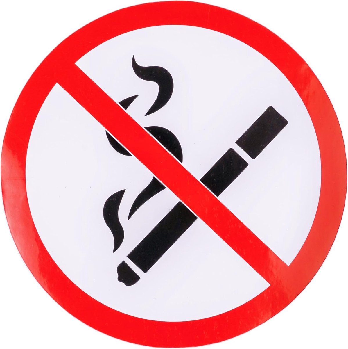 Rookverboden stickers 12 stuks - Ø 5 cm - zelfklevend - weerbestendig - duidelijk teken - ShopVlot