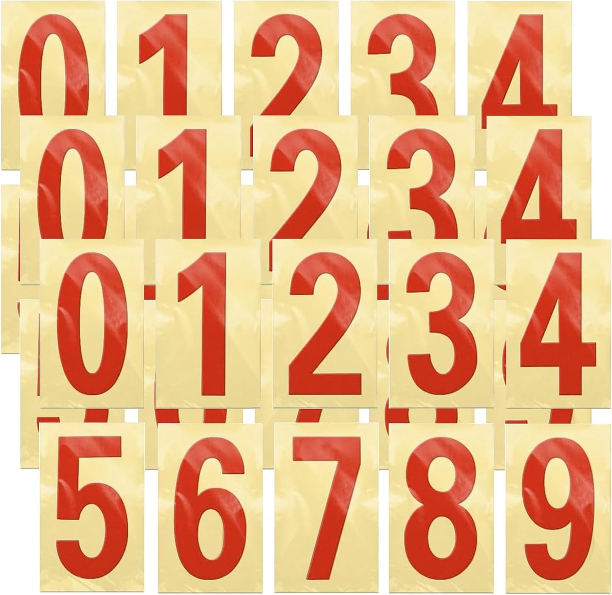 Huisnummer zelfklevend 7,5 cm - reflecterende vinyl stickers - weerbestendig - ideaal voor postbussen - ShopVlot