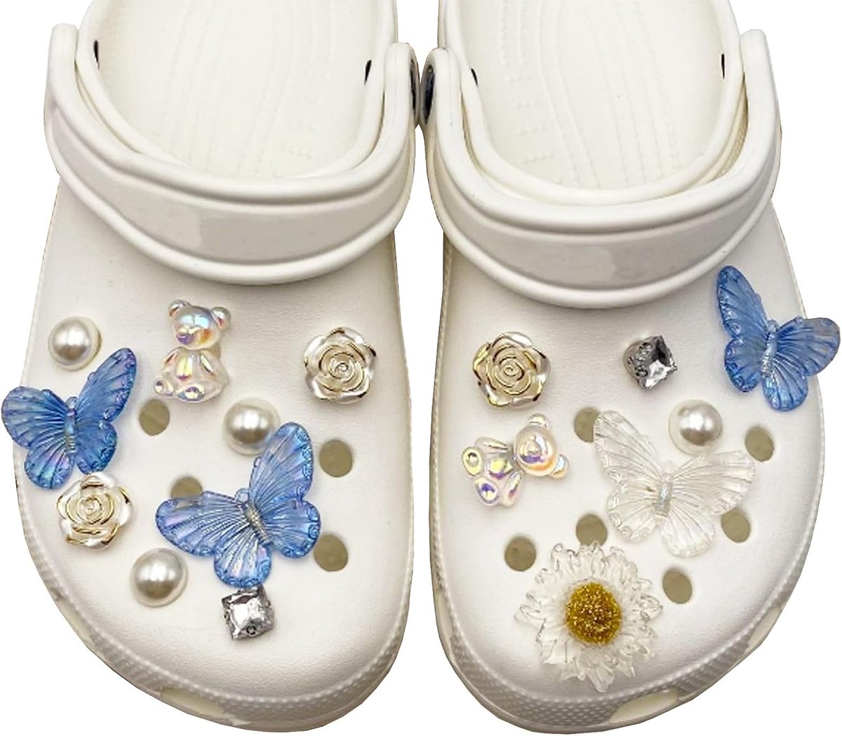Schoenen Charms Vlinder 2 - Hars - Strass - Geef je schoenen een unieke uitstraling - ShopVlot