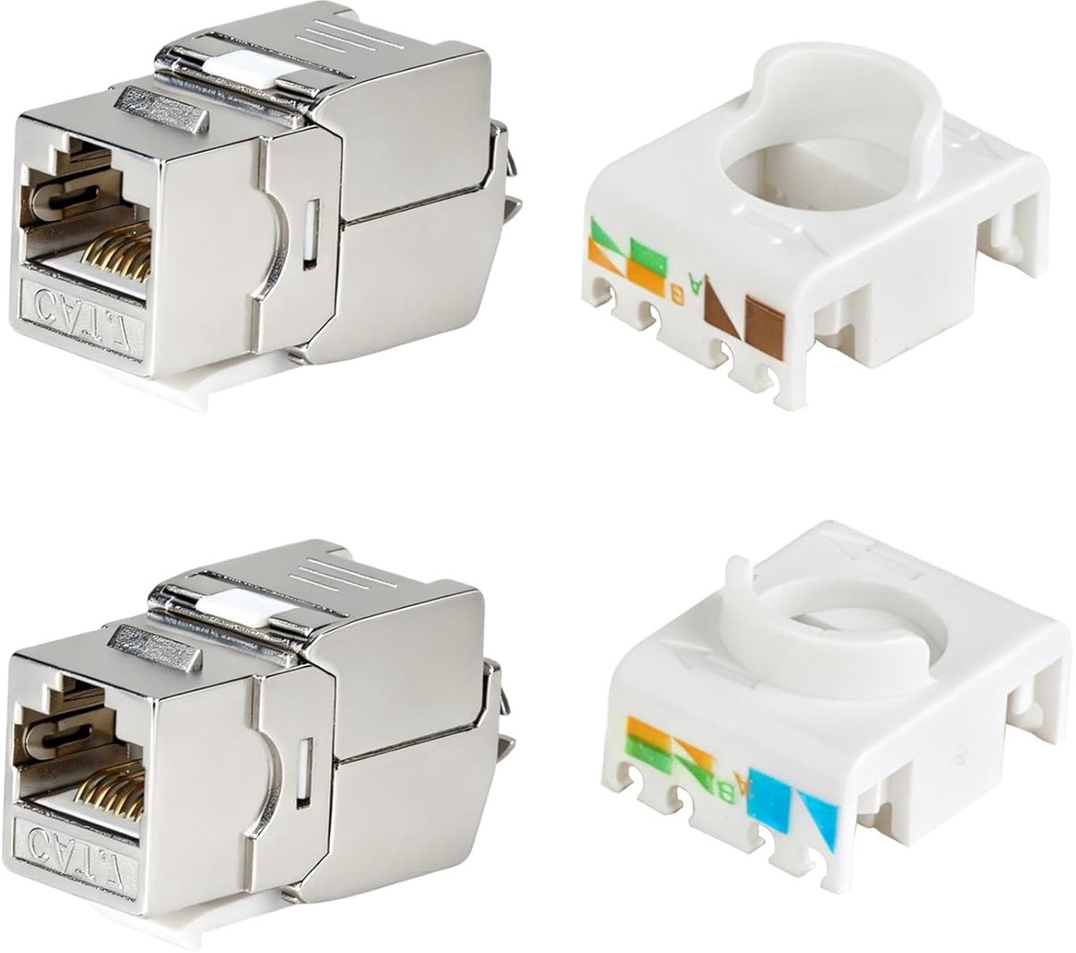 Keystone RJ45 Module Cat 7 - Toolless RJ45 Bus - Tot 10Gbps en 1000MHz - Voor stabiele dataverbinding - ShopVlot