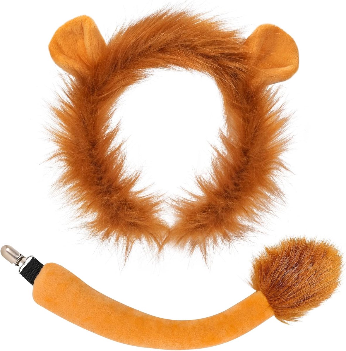 Dierenkostuum set - Leeuwenkopband en staart - Perfect voor feestjes - Geschikt voor Halloween - ShopVlot