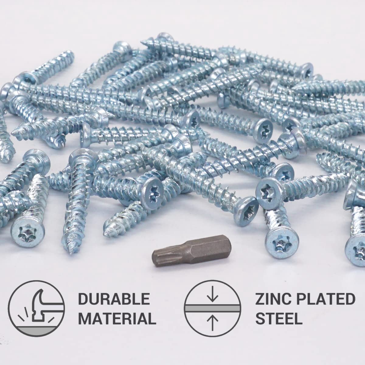 Betonbouten 0.8 x 52mm - verzinkt - verzonken kop - ideaal voor bevestigen van houtconstructies - ShopVlot