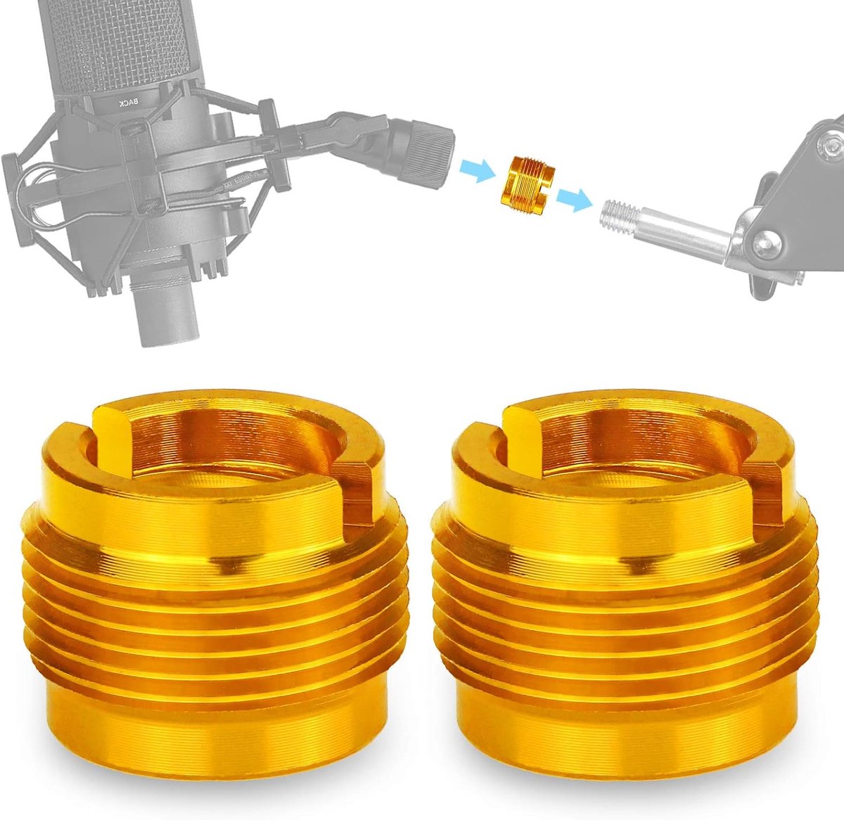 Microfoonstandaard Adapter 5/8" naar 3/8" - Schroefadapter - Professionele aansluiting - Geschikt voor microfoonhouders - ShopVlot