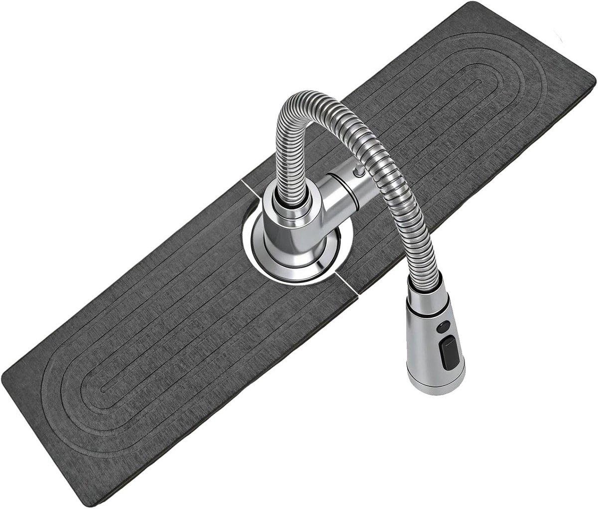 Keukensinkmat 40x10 cm - Natuurlijke diatomiet - Waterabsorberend - Snel drogend - ShopVlot
