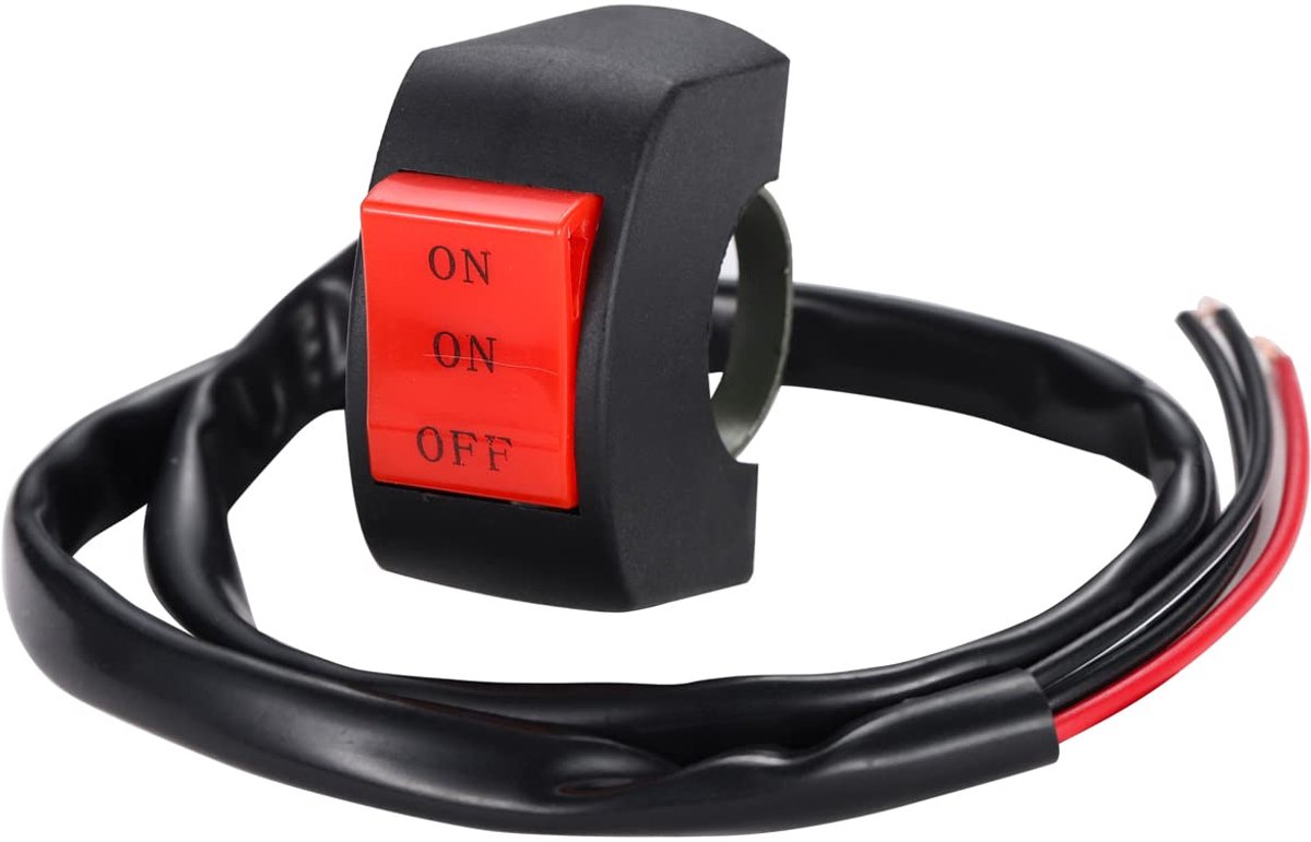 Motorfiets Handvat Schakelaar 22mm - Universele On/Off Schakelaar - Waterdicht en Lichtgewicht - ShopVlot