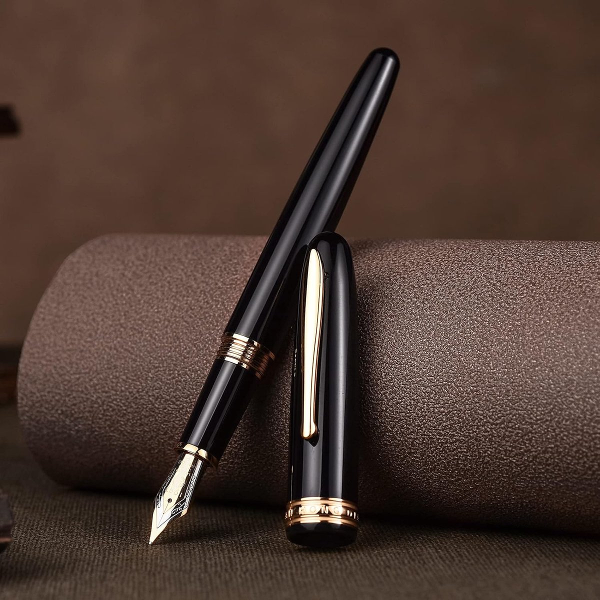 Vulpen Extra Fijn - Zwarte Hars - Handgemaakt - Comfortabel schrijven - ShopVlot