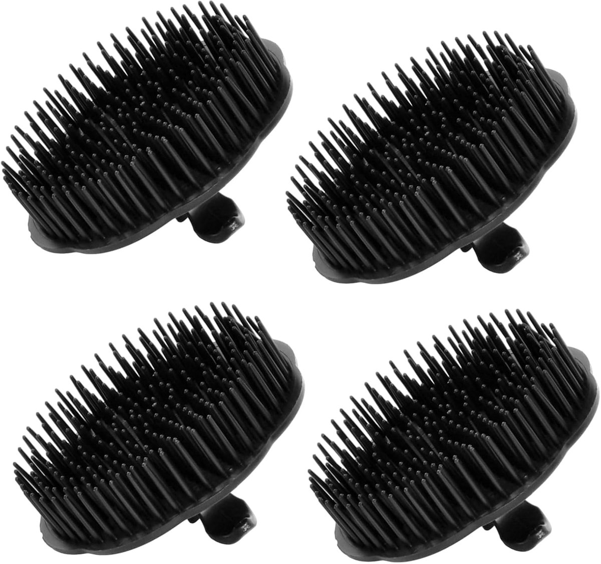 Haarborstel voor hoofdhuidmassage - plastic - zwart - stimuleert haargroei - ShopVlot