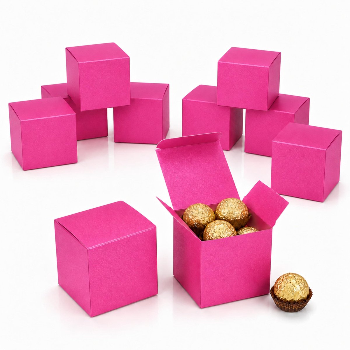 Solidchoice - Vintage Cadeau Dozen met Deksel in Hot Pink, Set van 12