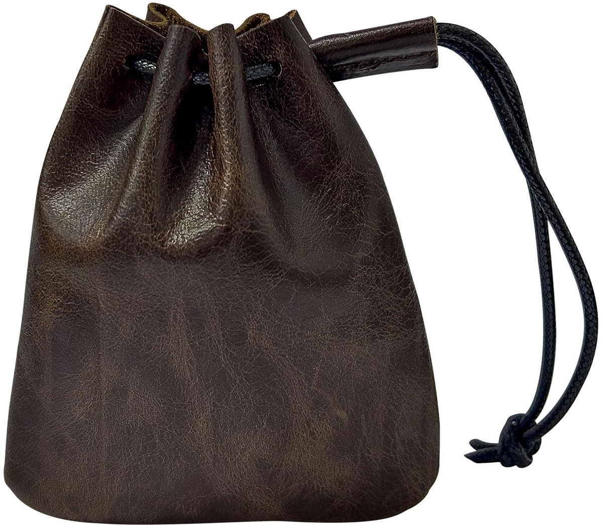 Solidchoice - Leren Muntzak met Trekkoord voor Sieraden en Kleinheden