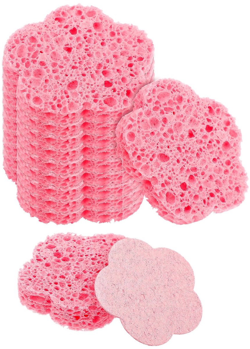 Solidchoice - Set van 10 Gecomprimeerde Gezichtsponsjes voor Cosmetisch Gebruik