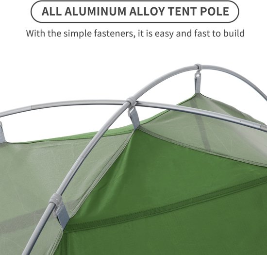 P-PLUS Ultralichte Familie Dome Tent 3-4 Persoons Tent Aluminium Pole Tent 3-4 Seizoenen Waterdicht Zelfventilerend Outdoor Camping Wandelen van Merkloos — afbeelding 3