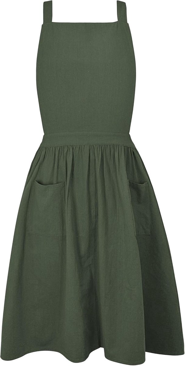 Katoenen werkschort dames - effen kleur - comfortabel - ideaal voor koken - ShopVlot