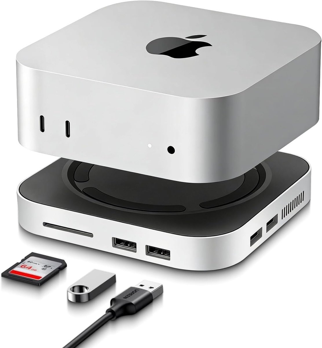 Dock voor Mac mini M4 & M4 Pro - USB-C 7 poorten - M.2 NVMe SSD uitbreiding - Ideaal voor maximale productiviteit - ShopVlot
