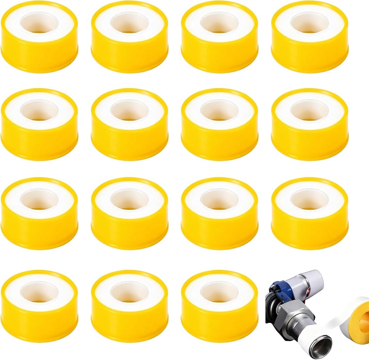 PTFE-dichtingsband 12mm - duurzaam materiaal - eenvoudig aan te brengen - ideaal voor water- en gasleidingen - ShopVlot