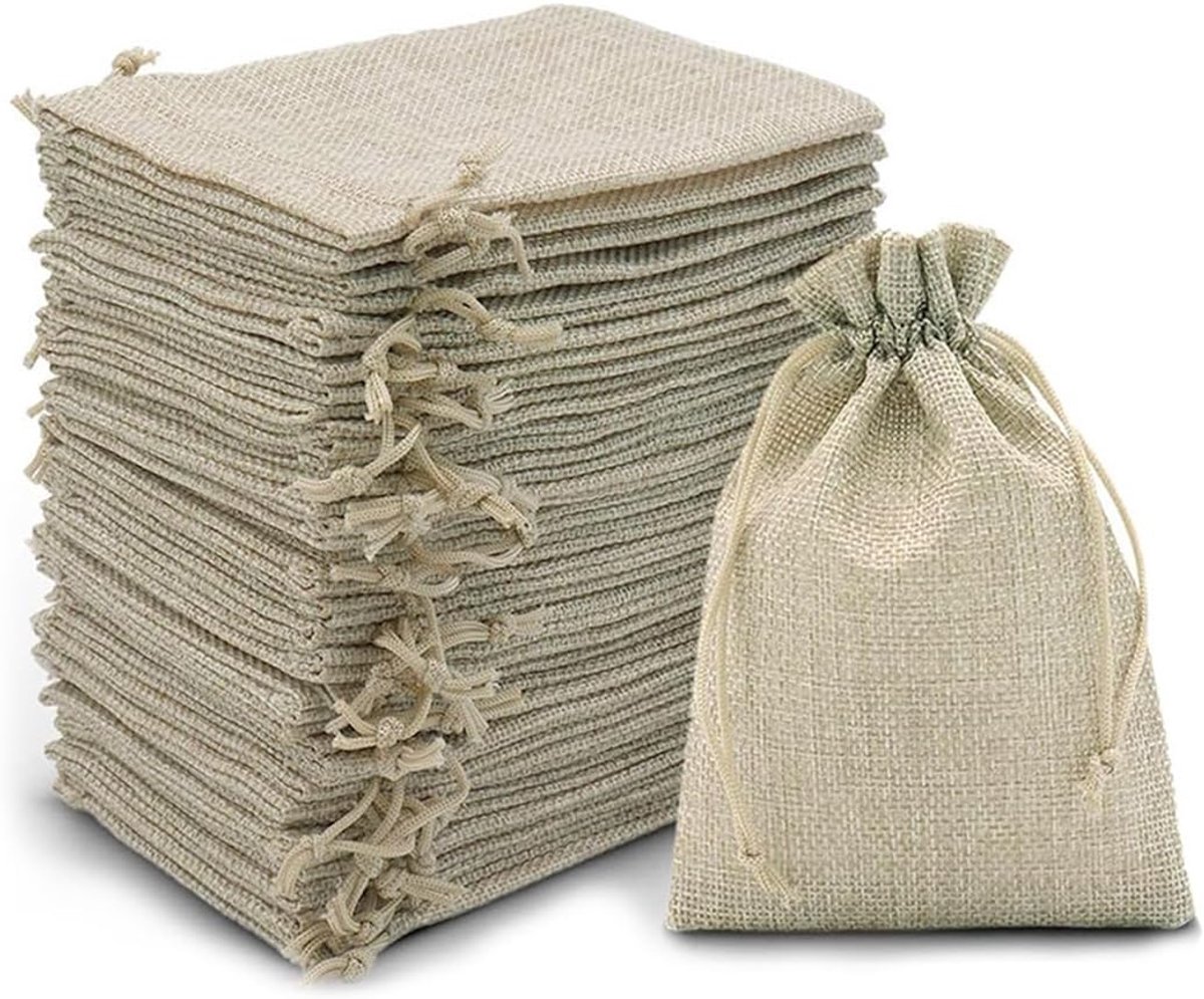 Trekkoordzakken 10 x 15 cm - hoogwaardig linnen - herbruikbaar - ideaal voor sieraden - ShopVlot