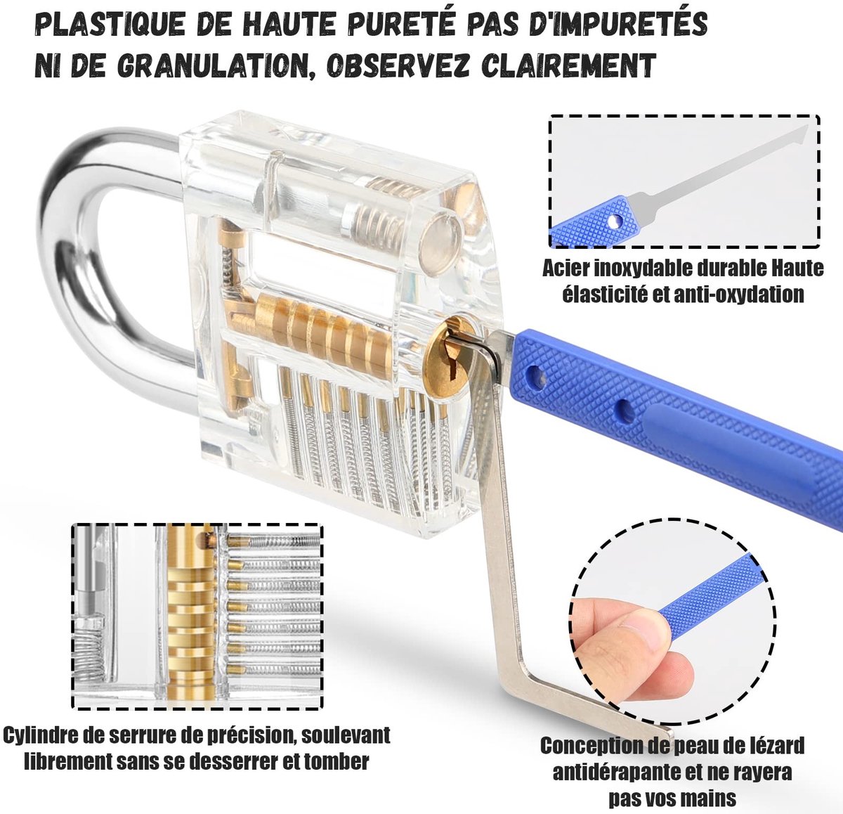 Solidchoice - Lockpick Set met 36 Stukken voor Beginners en Training — cadeau in Hobby - foto 2