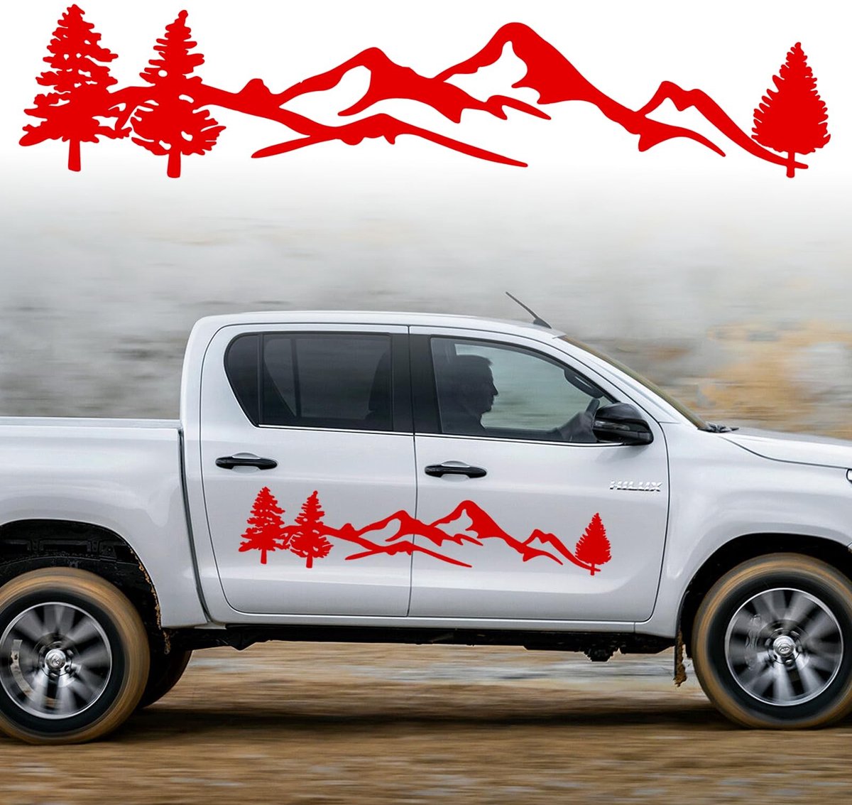 Solidchoice - Auto Sticker met Bergmotief voor Persoonlijke Decoratie