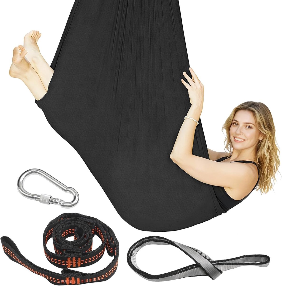 Yoga hangmat 280 × 150 cm - zacht materiaal - comfort verhogend - geschikt voor aerial yoga - ShopVlot