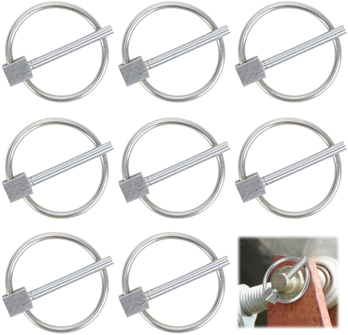 Klapsplinten 8 stuks - roestvrij staal - veiligheidsdesign - ideaal voor boot en fiets - ShopVlot