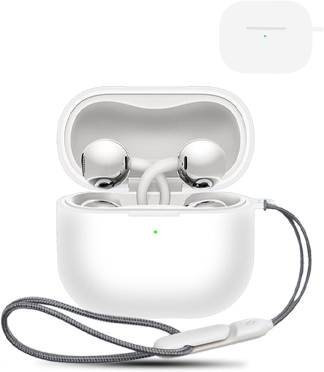 Hoes voor Huawei FreeClip 2 Wireless Headphones, daunke zachte siliconen beschermhoes, huidvriendelijk etui met koord - ShopVlot