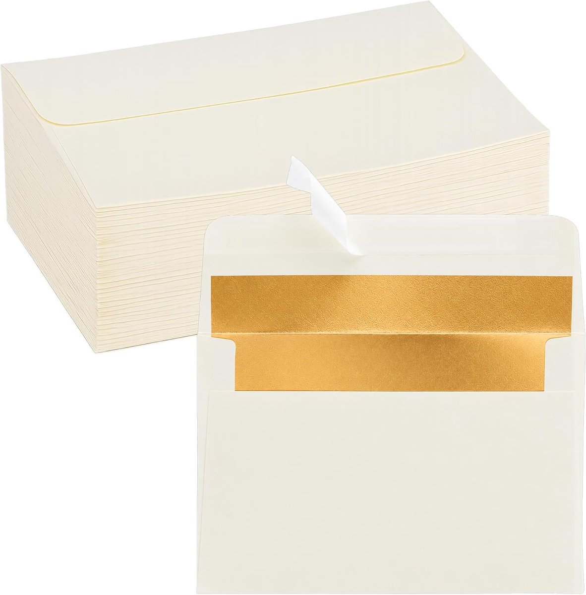 Uitnodigingsenveloppen 50 stuks - 120 gsm - witte kleur - perfect voor feesten - ShopVlot