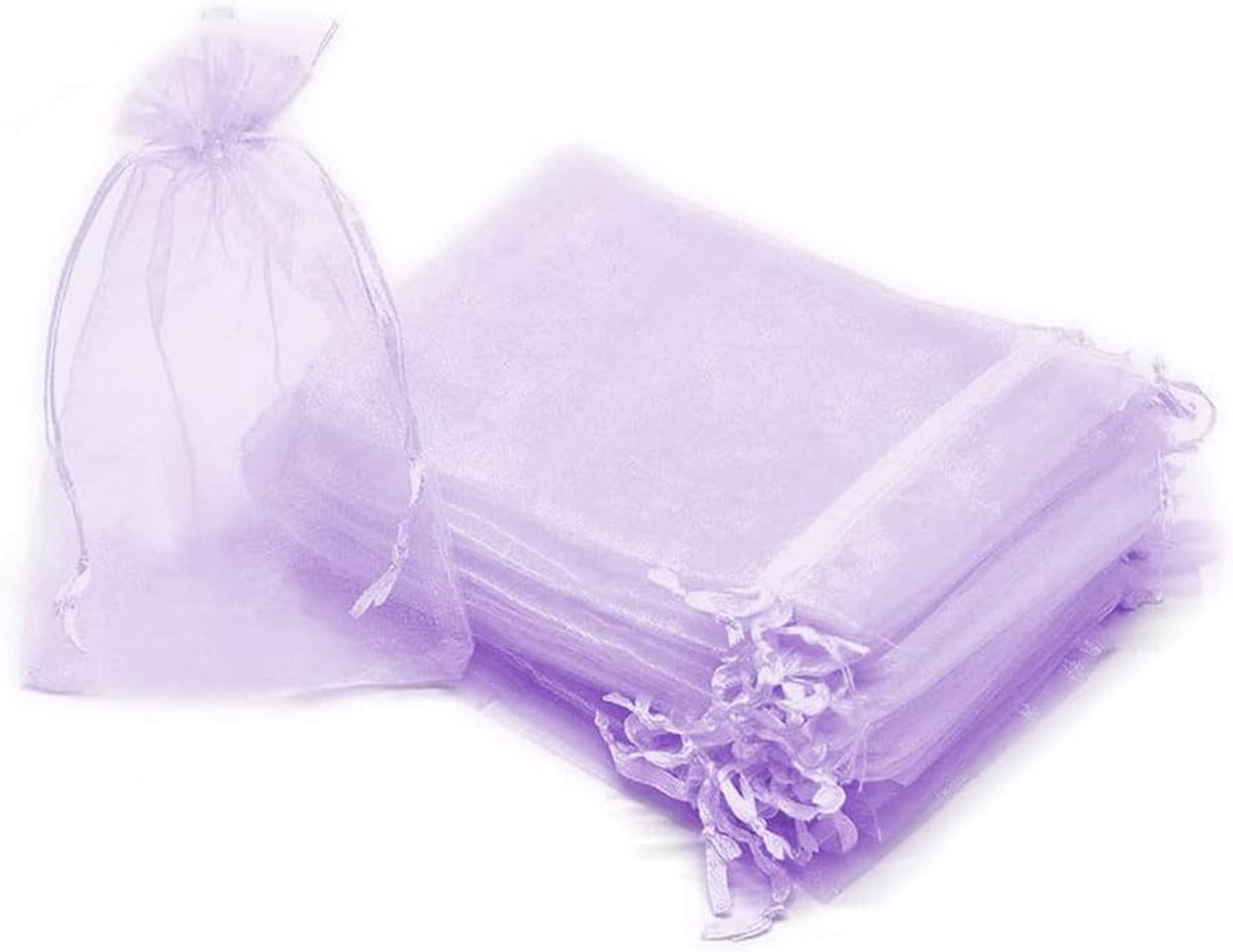 Organza zakken 100 x 15 cm - violet - duurzaam materiaal - perfect voor kleine cadeautjes - ShopVlot