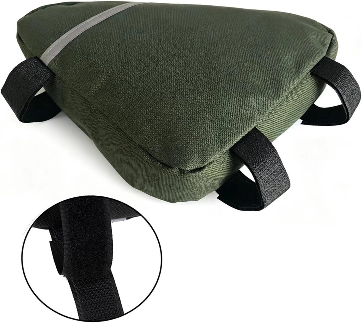 Olijfgroen Medium Fiets Voorframe Driehoek Tas - Fiets Driehoek Tas, Waterdichte Nylon Fiets Driehoek Opbergtas met - ShopVlot