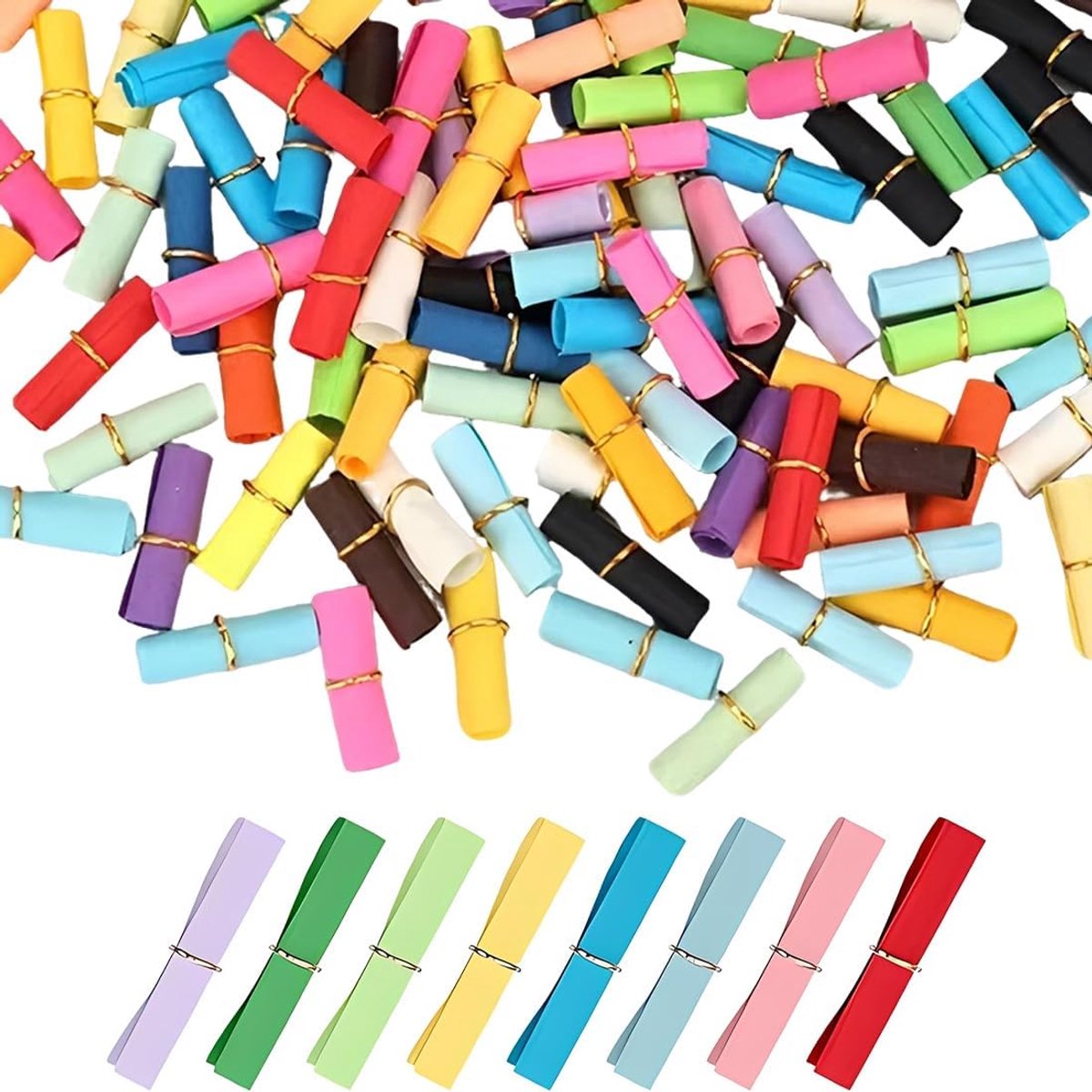 Losse mini-tombola, 100 stuks, kleine briefjes om te schrijven, tombola, losse losse om zelf berichten, brieven - ShopVlot