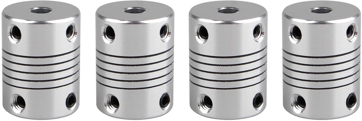 Shaft koppelingen 5MM - aluminium - flexibel - voor stappermotoren - ShopVlot