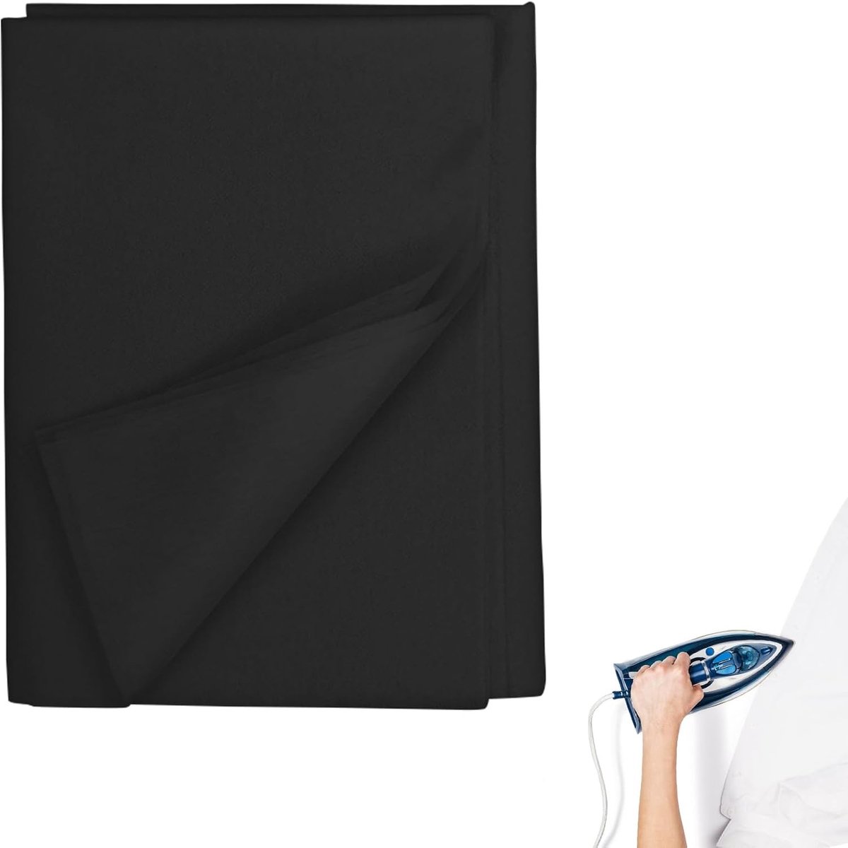 Fleece Strijkmateriaal 200 x 100 cm, Zwart Strijkfleece, Non-Woven Stof, Ideaal voor Creatief Knutselen en Textielprojecten, 30 g/m²