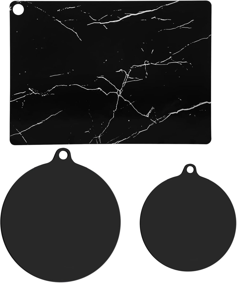 Set of 3 protective mats for induction hobs 18 cm, 22 cm, 35 x 25 cm - ShopVlot