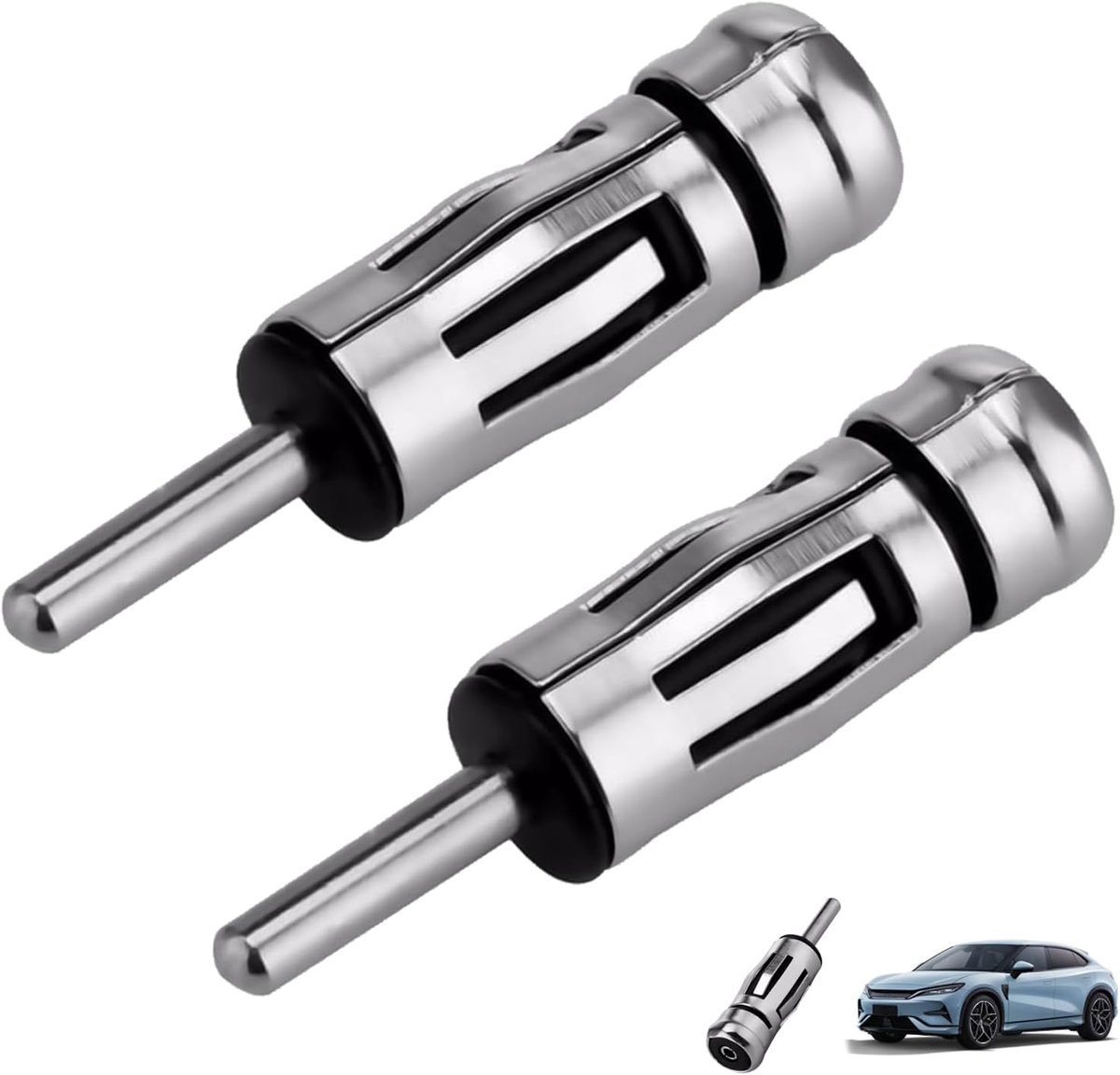 Pack of 2 Car Radio Antenna Adapter DIN Plug to ISO Jack, Car Radio Antenna Cable, Plug and Play Radio Adapter for - ShopVlot