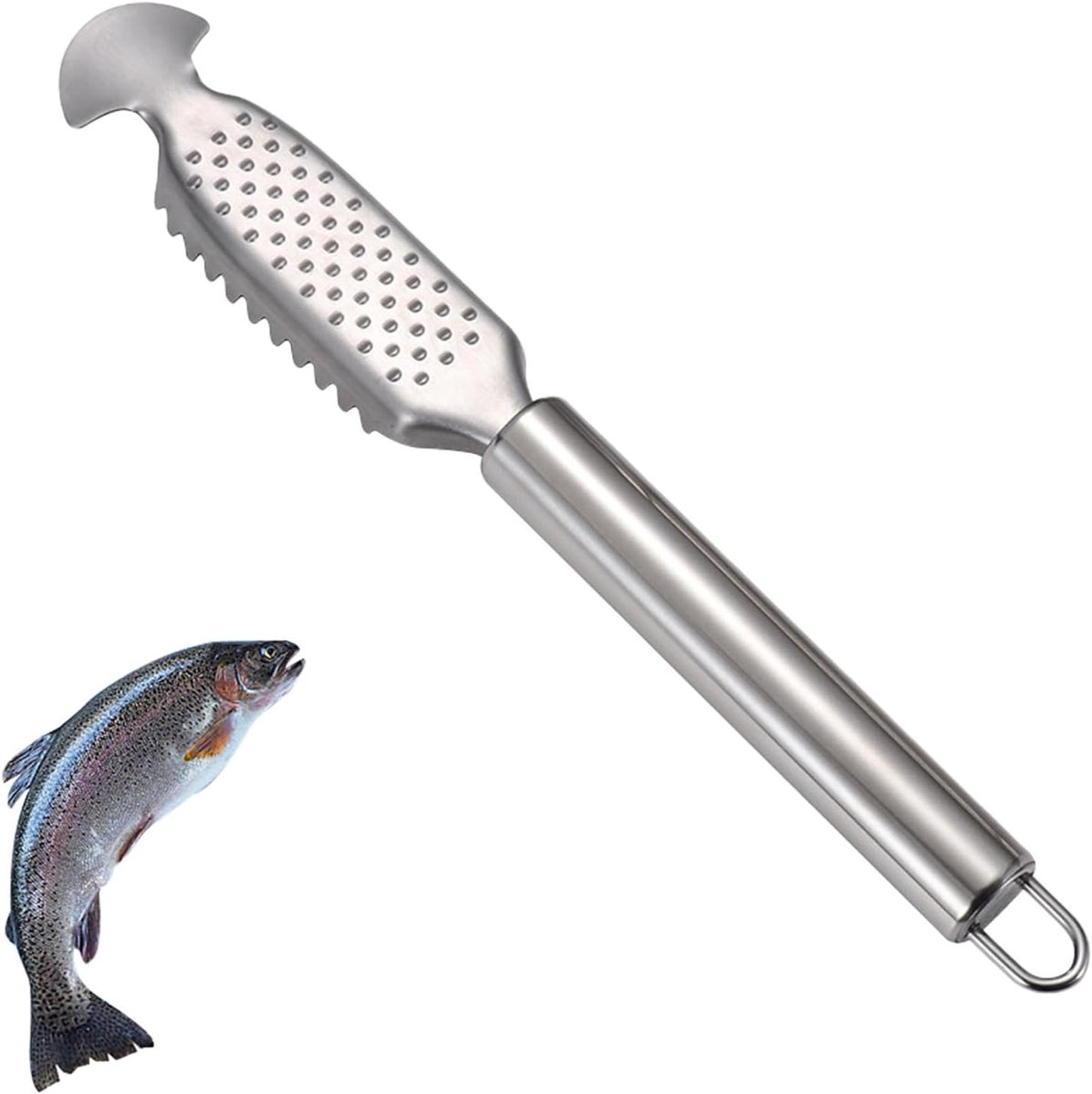 3-in-1 Multi-Purpose Fish Scale Scraper, Fish Scaler, Fish Scale Remover, Stainless Steel Fish Scaler Scale Scraper - ShopVlot