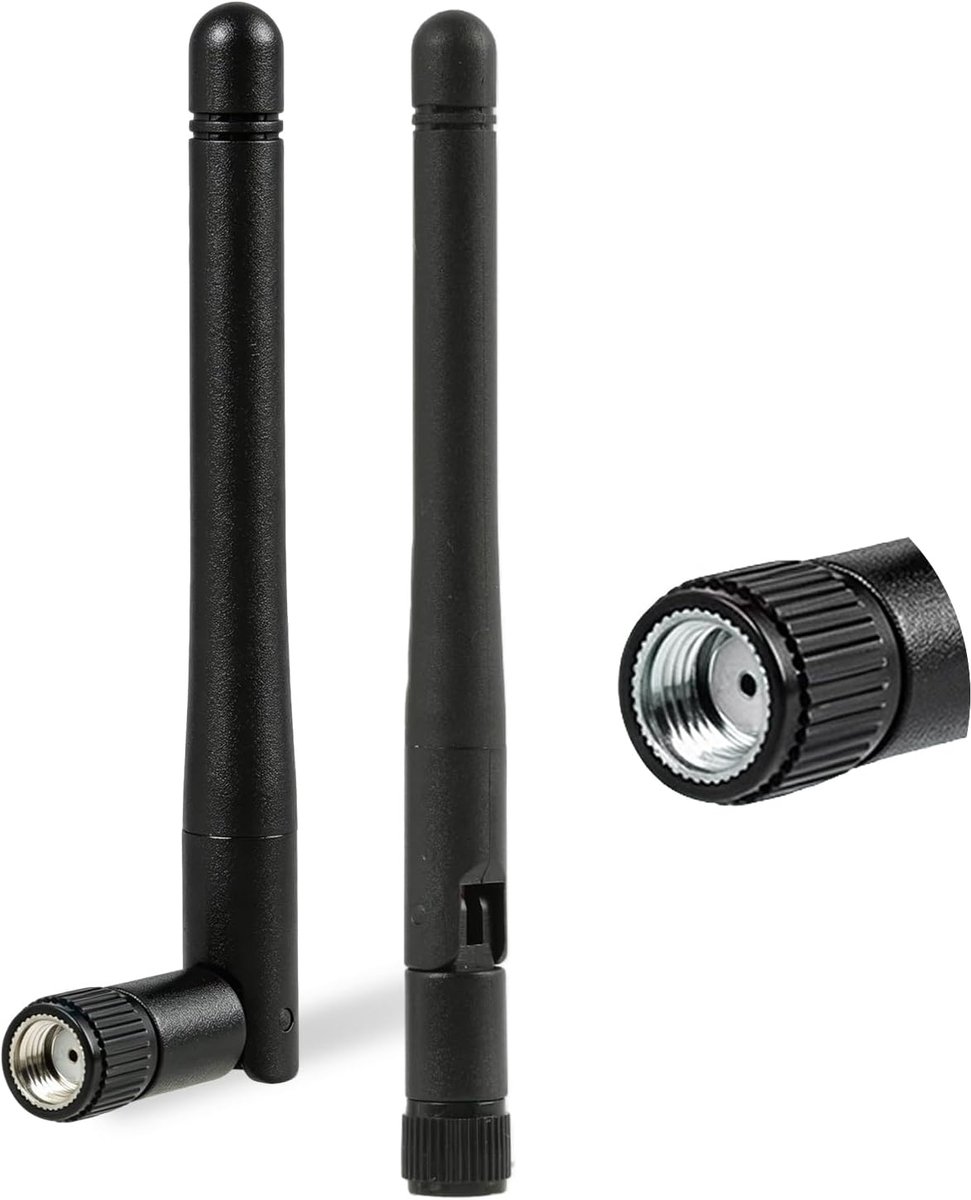 2 stuks WLAN dual-band antenne, met RP-SMA aansluiting – 2,4/5,8 GHz 3dBi MIMO-antenne voor wifi-router, USB-adapter - ShopVlot