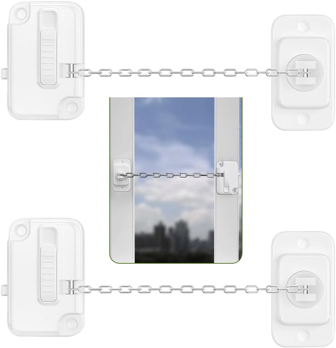 Window Locks Without Drilling, Window, Child Safety, Cable Lock, Window, Refrigerator Lock, Child Safety, for - ShopVlot