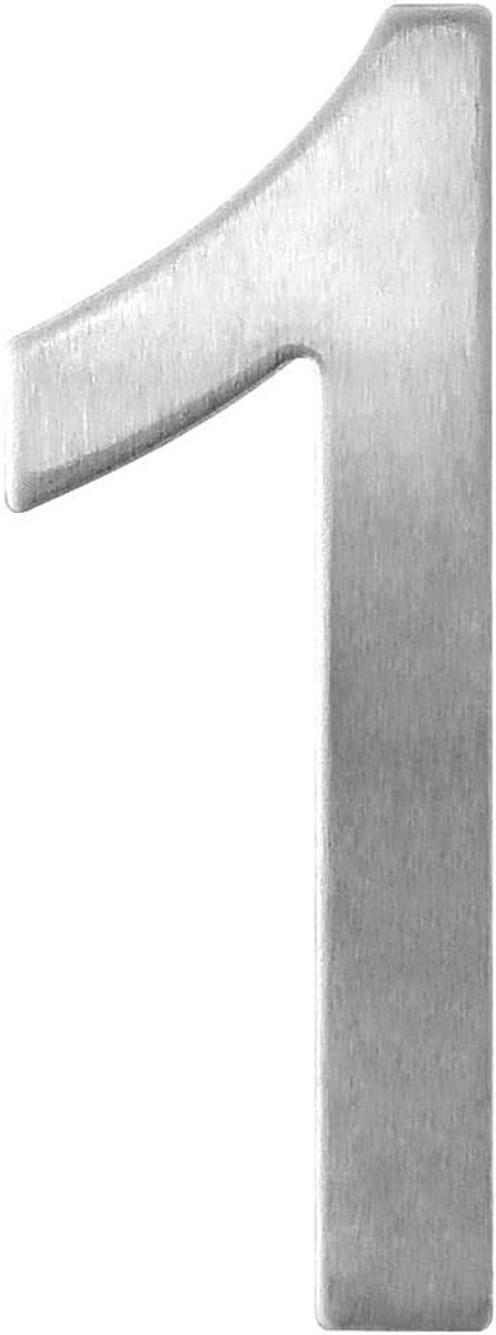 IBOO Stainless Steel House Number for Screwing On, Floating Appearance, Design House Number (Number 1, Size: 10 cm) - ShopVlot