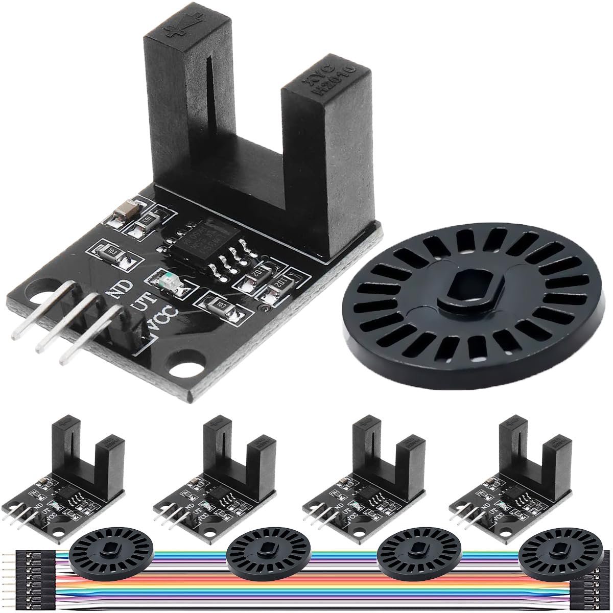 LM393 Photoelectric Sensor H2010 Photoelectric Infrared Sensor with Opposite Count, Motor Speed Sensor Module with - ShopVlot