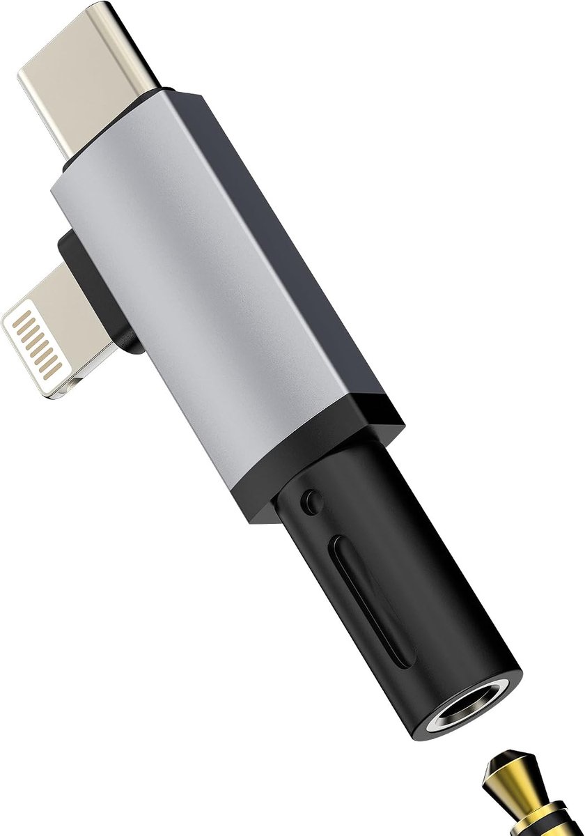 Lightning naar Aux-jack USB C-adapter voor iPhone 17 16 15 14 Pro Max compatibel met Samsung S25 S24 hoofdtelefoon - ShopVlot