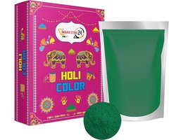 Holi Gulal Powder Water Soluble Dark Green 1kg Natural Festival Baby Shower Photo Shoot Rangoli Colours Rainbow - ShopVlot