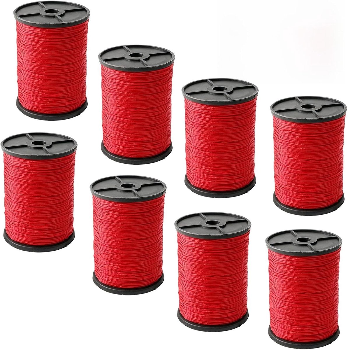 Metselaarskoord 100 m x 2 mm - Rood polypropyleen - Scheurvast en weerbestendig - Perfect voor waterpas werken - ShopVlot